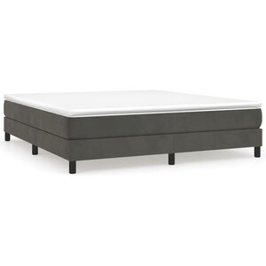 vidaXL Cadre de lit Gris foncé 160 x 200 cm Velours