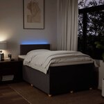 vidaXL Sommier à lattes de lit et matelas marron foncé 120x190cm tissu