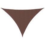 vidaXL Voile de parasol tissu oxford triangulaire 3 5x3 5x4 9 m marron