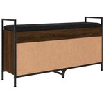 vidaXL Banc à chaussures Chêne marron 105 5x32x57 5 cm Bois ingénierie