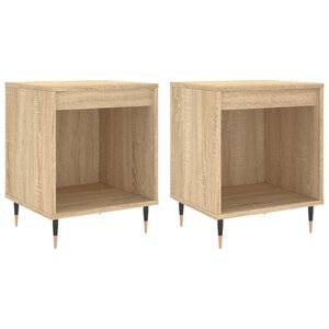vidaXL Tables de chevet 2 Pièces chêne sonoma 40x35x50 cm bois ingénierie