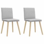 vidaXL Chaises à manger lot de 2 gris nuage tissu