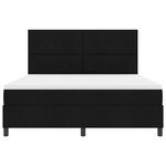 vidaXL Lit à ressorts avec matelas Noir 180 x 200 cm tissu