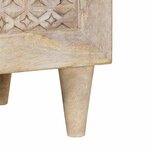 vidaXL Meuble TV Blanc 80 x 33 x 46 cm bois de manguier massif