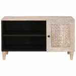 vidaXL Unites TV avec étagère Blanc 80 x 33 x 46 cm Bois d'ingénierie