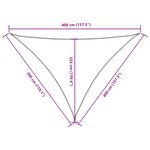 vidaXL Voile de parasol tissu oxford triangulaire 3x4x4 m crème
