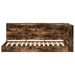 vidaXL Lit Bibliothèque Chêne Fumé 90x190 cm Bois d'ingénierie