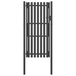 vidaXL Portail de clôture de jardin Acier 1x2 5 m Anthracite