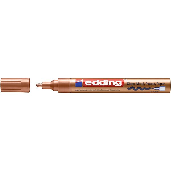 Marqueur Peinture Brillante 750 Pointe Ronde Cuivre 2-4 mm EDDING