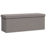 vidaXL Banc de rangement pliable gris clair faux lin