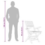 vidaXL Chaises de jardin pliantes lot de 4 55x61x90cm bois massif teck