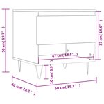 vidaXL Tables basses 2 Pièces chêne sonoma 50x46x50 cm bois d'ingénierie