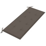 vidaXL Banc de jardin empilable et coussin 128 5cm Bois de teck massif