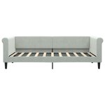 vidaXL Lit de jour avec matelas gris clair 90x190 cm velours