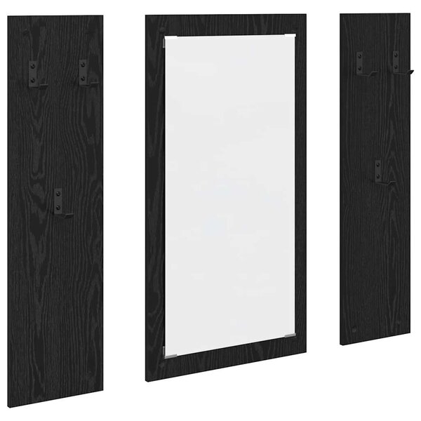 vidaXL Porte-manteau mural Montage mural Chêne noir 96 x 1 5 x 90 cm