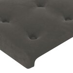 vidaXL Tête de lit avec oreilles Gris foncé 83x23x78/88 cm Velours
