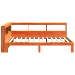 vidaXL Lit bibliothèque sans matelas cire marron 90x190 cm pin massif