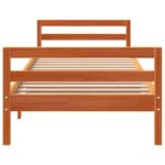 vidaXL Cadre de lit sans matelas cire marron 90x200 cm bois pin massif