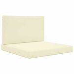 vidaXL Coussin de canapé d'extérieur 2 Pièces Crème Polyester