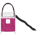 vidaXL Lit mezzanine pour enfants Blanc et rose 90 x 190 cm Métал