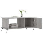 vidaXL Table basse sonoma gris 90x50x40 cm bois d'ingénierie