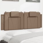vidaXL Coussin de tête de lit cappuccino 140 cm similicuir