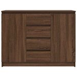 vidaXL Buffet avec tiroirs chêne brun 100 5x35x76 cm bois d'ingénierie