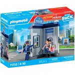PLAYMOBIL 71733 - Action Heroes Salle d'interrogatoire police  relevé d'empreintes