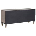 vidaXL Meuble TV Gris et or 100 x 33.5 x 46 cm Bois de manguier massif