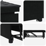 vidaXL Canapé-Lit Noir 194 x 67 x 82 cm Velours