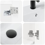 vidaXL Meuble de salle de bain avec robinet Blanc 42 x 40 x 74 5 cm