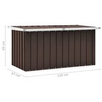 vidaXL Boîte de rangement de jardin Marron 129x67x65 cm