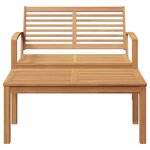 vidaXL Ensemble de canapé de jardin 2 Pièces Naturel Bois de teck solide
