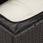 vidaXL Salon de jardin 6 Pièces avec coussins noir résine tressée