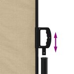 vidaXL Auvent latéral rétractable beige 140x600 cm