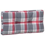 vidaXL Coussins de palette lot de 5 motif à carreaux rouge tissu