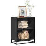 vidaXL Bibliothèque noir 60x35x76 cm bois d'ingénierie