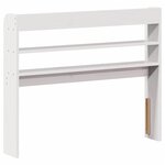 vidaXL Tête de lit avec étagères blanc 100 cm bois massif de pin
