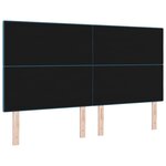 vidaXL Tête de lit LED avec bandes LED Bleu 180 cm Velours