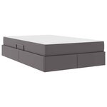 vidaXL Lit avec rangement et matelas avec matelas Gris 120 x 190 cm