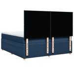 vidaXL Sommier à lattes de lit avec matelas Bleu 180x200 cm Tissu