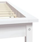 vidaXL Cadre de lit sans matelas blanc bois massif