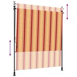 vidaXL Store Roulant Extérieur Multicolore 200 x 270 cm