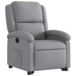 vidaXL Fauteuil inclinable électrique gris clair tissu