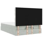 vidaXL Cadre de lit ottoman avec matelas gris clair 140x200 cm velours