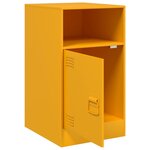 vidaXL Tables de chevet 2 Pièces jaune moutarde 34 5x39x62 cm acier