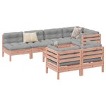 vidaXL Salon de jardin 8 Pièces avec coussins sapin douglas solide