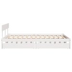 vidaXL Cadre de lit sans matelas blanc 150x200 cm bois de pin massif
