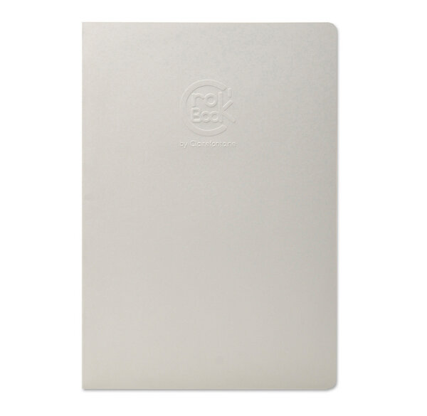 Crok'Book piqué A4 à la française couleur gris clair 24 feuilles CLAIREFONTAINE
