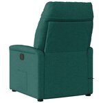 vidaXL Fauteuil inclinable électrique Vert foncé Tissu